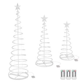 3/4/6FT Battery Lighted Spiral Christmas Trees/WARM