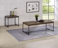 Lennox 3 Piece Brown Coffee and End Table Set