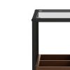 17.72" Modern Coffee Table Side Table With Storage Shelf and Metal Table Legs for Bedroom,Living Room (set of 2)