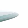 38.6" Inch Round Tempered Glass Table Top Clear Glass 2/5" Inch Thick Beveled Polished Edge