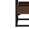 17.72" Modern Coffee Table Side Table With Storage Shelf and Metal Table Legs for Bedroom,Living Room (set of 2)