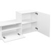 ON-TREND High Gloss TV Stand with Ample Storage Space, Media Console for TVs Up to 75", Versatile Entertainment Center with Wall Mounted Floating Stor