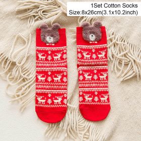 5 Pairs Cotton Christmas Socks Christmas Decoration For Home Christmas Ornament Xmas Gifts Navidad Natal 2022 Decor Socks New Year 2023 (Ships From: China, Color: christmas socks 4)