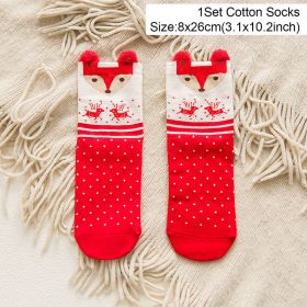 5 Pairs Cotton Christmas Socks Christmas Decoration For Home Christmas Ornament Xmas Gifts Navidad Natal 2022 Decor Socks New Year 2023 (Ships From: China, Color: christmas socks 1)