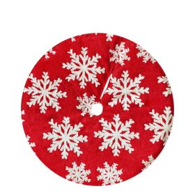 Christmas Tree Skirt, Jacquard Cashmere Snow Flake Xmas Holiday Decoration Ornament (Color: Red 2, size: 90cm)