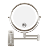 8 Inch Wall-Mounted Makeup Mirror, Double Sided 1x/10x Magnifying Makeup Mirror, 3 Colour Lights Touch Screen Dimmable Bathroom Mirror, 360¬∞ Swivel V