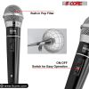 5 Core Premium Handheld Microphone Unidirectional Vocal Dynamic Cardioid Mic W Detachable 10ft XLR Cable Mic Clip Mesh Grille & ON/Off Switch Suited f