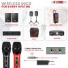 Wireless 210 ft Range Microphones UHF Dual Karaoke Mic Cardioid Pickup Rechargeable Receiver Cordless Microfono Inalambrico 5 Core WM UHF 02