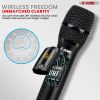 Wireless 210 ft Range Microphones UHF Dual Karaoke Mic Cardioid Pickup Rechargeable Receiver Cordless Microfono Inalambrico 5 Core WM UHF 02